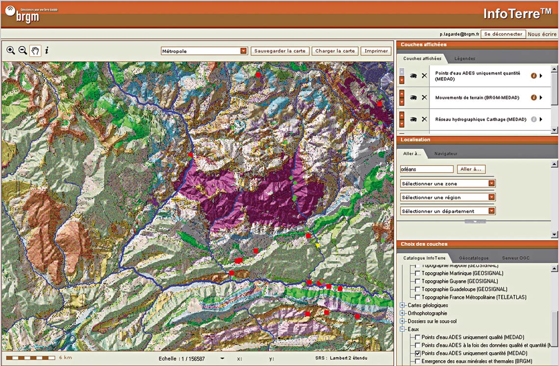 Portail de diffusion des données géologiques. http://infoterre.brgm.fr © BRGM