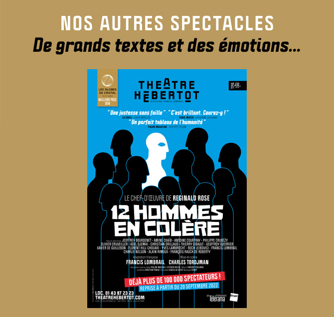 Affiche du spectacle : 12 hommes en colère.
